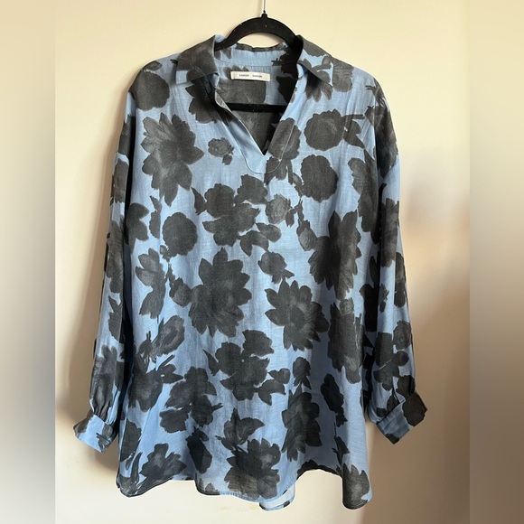 Samsoe Samsoe Gitte shirt Serenity glow Size XS/S Linen blend - Picture 4 of 13